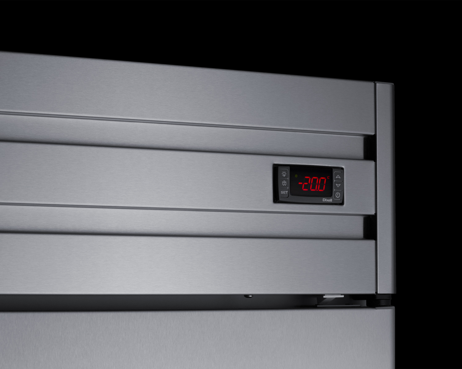39 cu.ft. commercial reach-in freezer with French doors and stainless steel construction